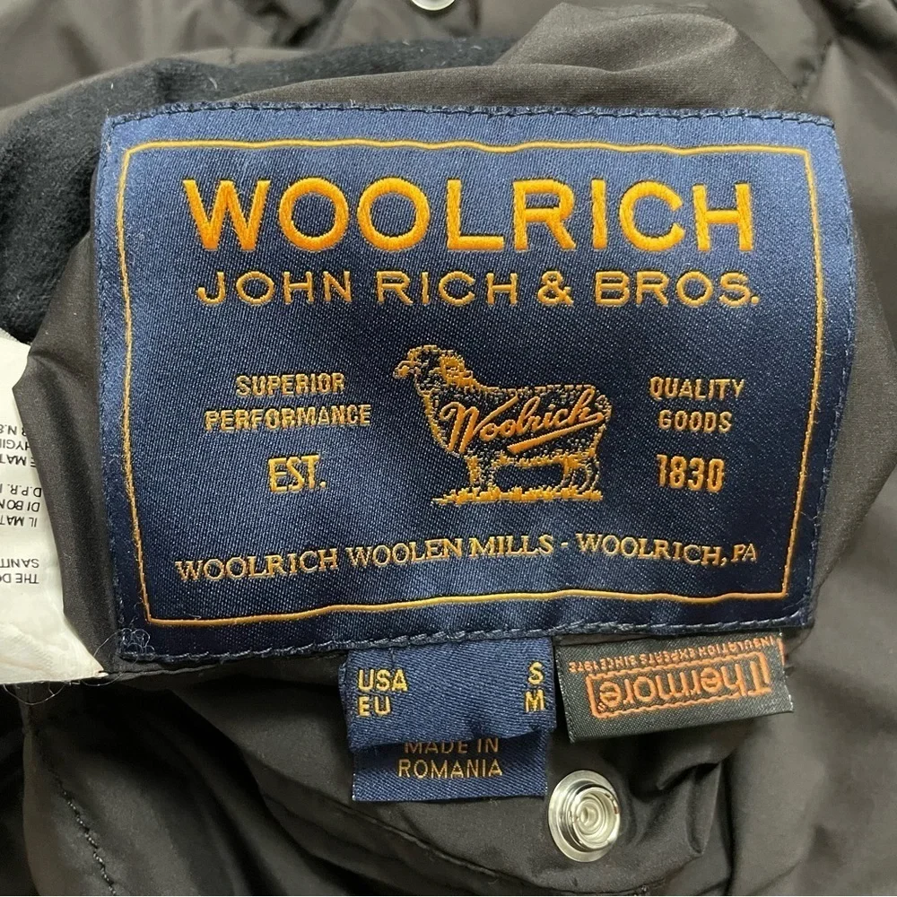 WOOLRICH Reversible Puffer Jacket Men S Buffalo Checked Goose Down Feathers Snap